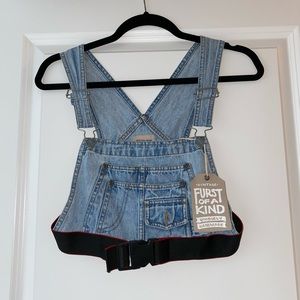 Cropped Denim Overall